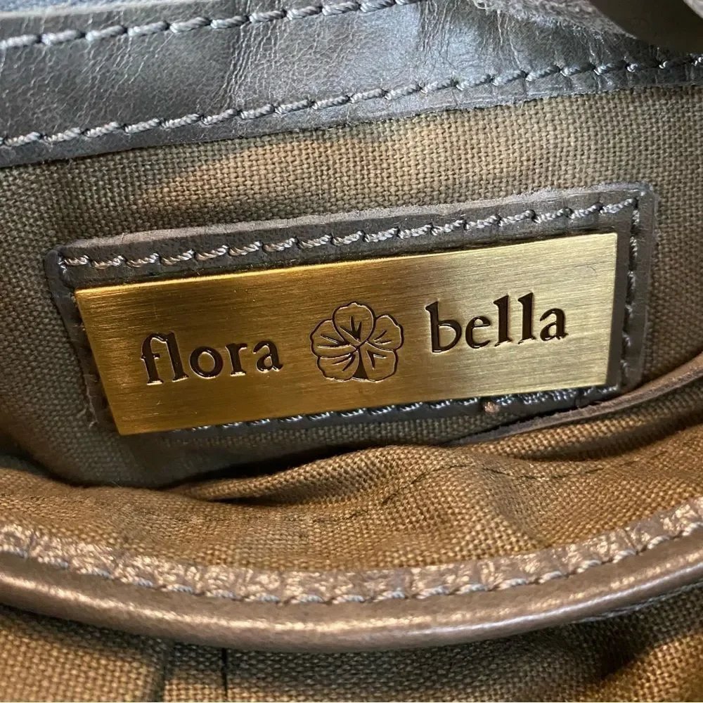 NEW Flora Bella tan green  raffia leather boho hobo shoulder bag